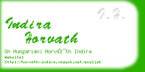 indira horvath business card